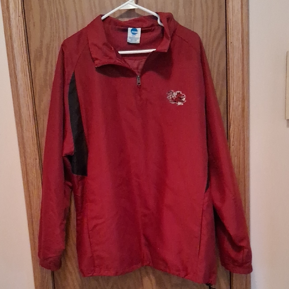 NCAA Red Apparel with Blue Label